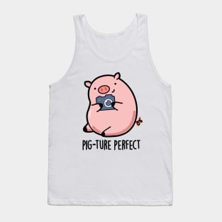Pig-ture Perfect Cute Photography Pig Pun Tank Top